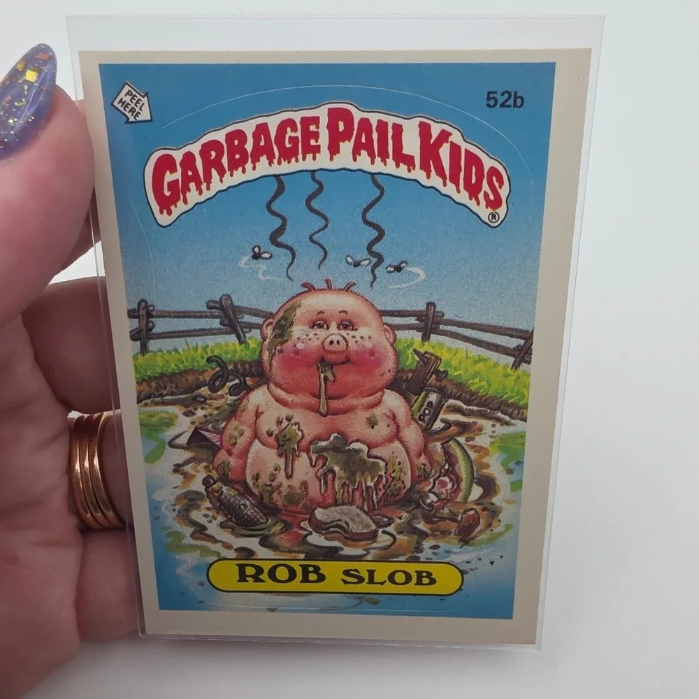 Topps Garbage Pail Kids OS2 Rob Slob 52b Multi Fair 1985 Series 2 Sticker Card